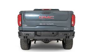 Fab Fours - Fab Fours Premium Rear Bumper 2 Stage Black Powder Coat w/Blind Spot Monitor Mount - CS19-W4051-1 - Image 2