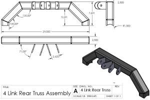 Clayton Off Road - Clayton Off Road 4 Link Axle Truss D35D44D60F8.8 Ford 9 inch and Sterling 10.25 - COR-1200010 - Image 2