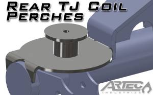 Artec Industries - Artec Industries Rear TJ Coil Perches And Retainers 3 Inch Pair - BR1033 - Image 2