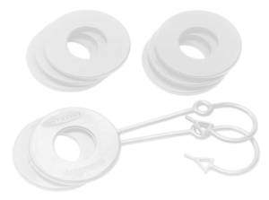 Daystar D Ring Isolator Washer Locker Kit 2 Locking Washers and 6 Non-Locking Washers White Daystar - KU70061WH