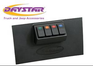 Daystar 07-10 Jeep Wrangler JK Lower Switch Panel Including 4 Switches Daystar - KJ71040BK