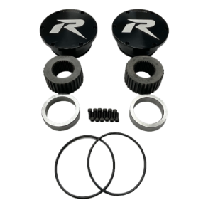 Revolution Gear and Axle Drive Flange Kit Dana 60 Super Duty 2005+ 35 Spline w/Hardware and Black Caps - D60S-Flange-Kit