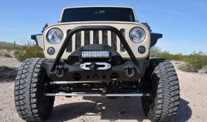 Artec Industries - Artec Industries NightHawk Jeep JK Front Bumper W/Mid Tube Stinger - JK2303 - Image 2