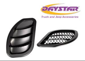 Daystar 86-92 Jeep MJ Comanche Side Hood Vent Kit Black Pair Daystar - KJ71052BK