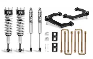 Cognito 3-Inch Performance Ball Joint Leveling Lift Kit With Fox PS Coilover 2.0 IFP Shocks for 19-22 Silverado/Sierra 1500 2WD/4WD - 210-P0879