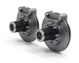 JK 8-Lug Locking Hub & Slotted Rotors