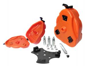 Daystar 46-75 Jeep CJ Cam Can Trail Box Orange W/ Spare Tire Mount Daystar - KJ71035OR