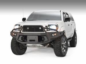 Fab Fours - Fab Fours Premium Heavy Duty Winch Front Bumper Uncoated/Paintable w/Pre-Runner Grill Guard Incl. 1in. D-Ring Mts./Light Cut-Outs w/Hella 90mm Fog Lamps/60mm Turn Signals [AWSL] - TT05-B1552-B - Image 2