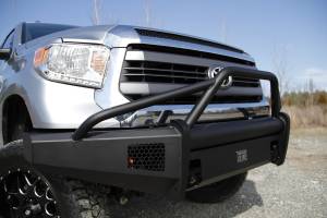 Fab Fours - Fab Fours Elite Front Bumper 2 Stage Black Powder Coated w/Pre-Runner Grill Guard And Tow Hooks - TT14-R2862-1 - Image 1