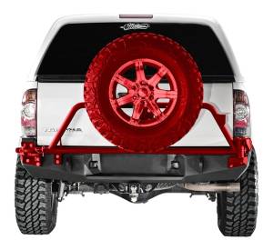 Fab Fours Heavy Duty Rear Bumper Uncoated/Paintable Incl. 0.75 in. D-Ring Mount [AWSL] - TT05-Y1351-B