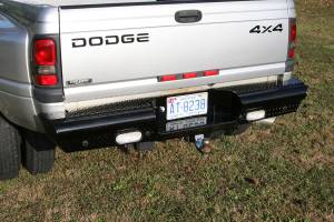 Fab Fours Black Steel Ranch Rear Bumper 2 Stage Black Powder Coated - DR94-T1650-1