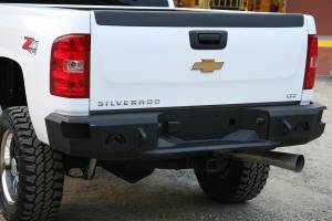 Fab Fours Heavy Duty Rear Bumper 2 Stage Black Powder Coated Incl. 0.75 in. D-Ring Mount - CH11-W2151-1