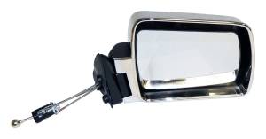 Crown Automotive Jeep Replacement - Crown Automotive Jeep Replacement Manual Remote Mirror Right Passenger Side Chrome Foldaway  -  55034120 - Image 1