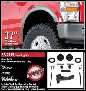 ReadyLift - ReadyLift Front Leveling Kit 2.5 in. Lift w/Coil Spacers/Track Bar Relocation Bracket/Sound Isolators/Shock Extensions/Bump Stop Extensions/Allows Up To 37 in. Tire - 66-2515 - Image 3