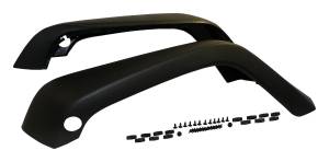 Crown Automotive Jeep Replacement Fender Flare Set Front Incl. 2 Flare/Retainers/Rivets Textured Black  -  5KFKFR