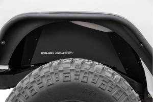 Rough Country Wheel Well Liner Rear Steel Black Powdercoat - 10500