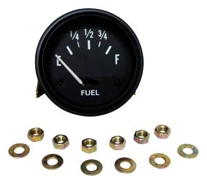 Crown Automotive Jeep Replacement - Crown Automotive Jeep Replacement Fuel Gauge 12V Incl. Hardware Fits 2 in. Dia. Hole Black Face/Black Bezel  -  640763 - Image 1