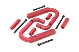 Rough Country Grab Handle Front Solid Steel Red Set - 6501RED