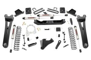 Rough Country Suspension Lift Kit w/Shock 6 in. Radius Arms 3.5 in. Diameter Axle V2 Monotube Shocks Factory Rear Overload Springs Includes Installation Instructions - 51270