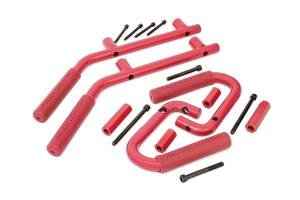 Rough Country - Rough Country Grab Handle Front and Rear Solid Steel Red Set - 6503RED - Image 1