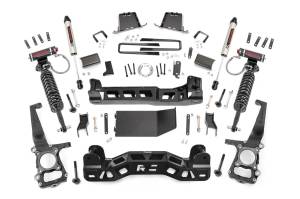 Rough Country Suspension Lift Kit w/Shocks 6 in. Lift Incl. Vertex Adustable Coilovers Rear V2 Monotube Shocks - 57557