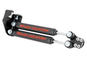 Rough Country - Rough Country Dual Steering Stabilizer Kit Front For 4-6.5 in. Lift Incl. 2-Black Series Hydraulic Shocks Bracketry Hardware - 87307 - Image 2