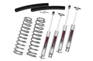 Rough Country Suspension Lift Kit w/Shocks 3 in. Lift Incl. Coil Springs Add-A-Leafs Hardware Front and Rear Premium N3 Shocks - 62530