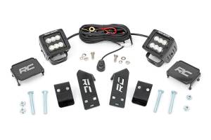 Rough Country Dual LED Cube Kit w/Black Series Flood LEDs - 93077