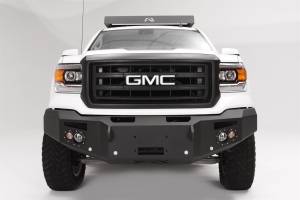 Fab Fours Premium Heavy Duty Winch Front Bumper 2 Stage Black Powder Coated w/o Grill Guard w/Sensors - GS14-F3151-1