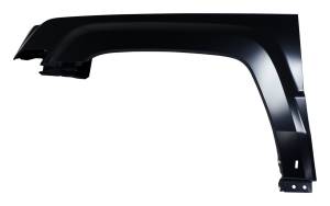 Crown Automotive Jeep Replacement - Crown Automotive Jeep Replacement Fender Front Left w/o Side Repeater Lens Black Primer Finish  -  68079925AA - Image 1