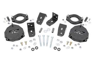 Rough Country Suspension Lift 2 in. Front/Rear Strut Spacers Laser Cut Powder Coated Black - 90500