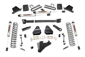 Rough Country Suspension Lift Kit w/Shocks 6 in. Lift Incl. Factory Rear Overload Springs 3.5 in. Axle Diameter Front Driveshaft V2 Monotube Shocks - 50371