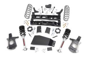 Rough Country - Rough Country Suspension Lift Kit 5 in. Lifted Knuckles Strut Spacers Front/Rear Crossmember Sway-Bar Drop Brackets Brake Line Brackets - 28101 - Image 2