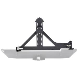 Smittybilt XRC Tire Carrier Rear w/Swing A Way Tire Carrier[31-40 in. Tire] Black Textured No Drill Installation For Use w/Smittybilt Bumper PN[76653] Not Incl. - 76654