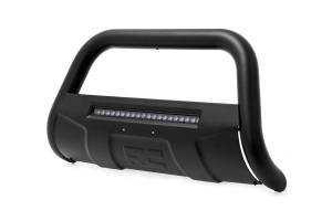 Rough Country Bull Bar LED Light Bar Black 20 in. 90 Watt 7200 Lumens 3 in. Diameter Steel Black Powder Coat Includes Installation Instructions - B-D4091