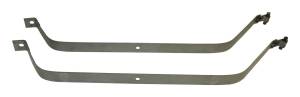 Crown Automotive Jeep Replacement Fuel Tank Strap Set Center Incl. 2 Straps Silver Steel  -  52000128K