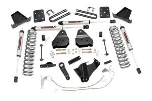 Rough Country - Rough Country Suspension Lift Kit 4.5 in. w/V2 Shocks Lifted Coil Springs Extended Sway-Bar Links Brackets Stainless Steel Brake Lines Bumpstop Spacers Hardware - 47870 - Image 1