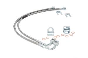 Rough Country - Rough Country Stainless Steel Brake Lines Rear For 4-6 in. Lift - 89708 - Image 1