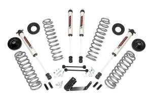 Rough Country Suspension Lift Kit 3.25 in. Front Rear Coil Springs V2 Shock Absorbers Lower Control Arm Sway Bar Links Suitable For 35 in. Tires - 67670