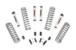 Rough Country Suspension Lift Kit 2.5 in. Front/Rear Coil Springs Nitrogen charged N3 Shocks Durable 18 mm. Spring Loaded Piston Rod 54 mm. Shock Body Metallic Silver - 67970