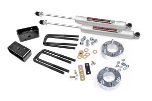 Rough Country - Rough Country Suspension Lift Kit w/Shocks 2.5 in. Lift Incl. Front Upper Strut Ext. Rear Lift Blocks U-Bolts Brake Line Brkt. Proportioning Valve Brkt. Rear Premium N3 Shocks - 75030 - Image 2