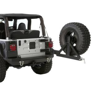 Smittybilt - Smittybilt XRC Tire Carrier Rear w/Swing A Way Tire Carrier[31-40 in. Tire] Black Textured No Drill Installation For Use w/Smittybilt Bumper PN[76653] Not Incl. - 76654 - Image 10