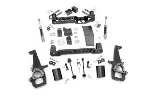 Rough Country Suspension Lift Kit w/Shocks 6 in. Lift Incl. Crossmembers Diff Brkts Knuckles Driveshaft Spacer Swaybar Links Skid Plate Strut Spacer Blocks Rear Premium N3 Shocks - 32730