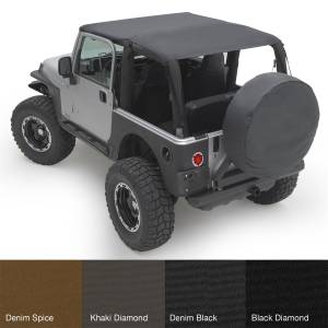 Smittybilt - Smittybilt Extended Top Black Denim No Drill Installation Requires PN[90104] If Vehicle Does Not Have Windshield Channel - 93615 - Image 3
