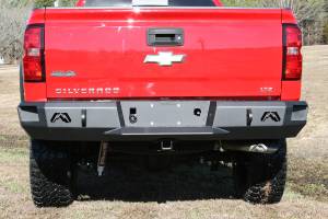 Fab Fours Heavy Duty Rear Bumper 2 Stage Black Powder Coated Incl. 0.75 in. D-Ring Mount - CS07-W1850-1