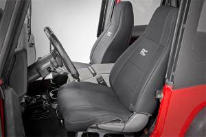 Rough Country - Rough Country Seat Cover Set Black Neoprene Incl. 2-Front Seat Covers 2-Rear Seat Covers 4 Headrest Covers - 91008 - Image 3