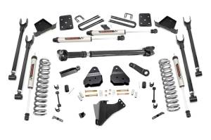 Rough Country - Rough Country Suspension Lift Kit w/Shocks 6 in. 4-Link w/V2 Monotube Shocks Incl. Factory Rear Overload Springs 4 in. Axle Diameter Front Driveshaft - 50871 - Image 1