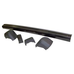 Crown Automotive Jeep Replacement - Crown Automotive Jeep Replacement Rear Bumper Kit Incl. Bumper 2 End Caps 2 Bumper Guards 2 Brackets Black  -  55026257K - Image 2