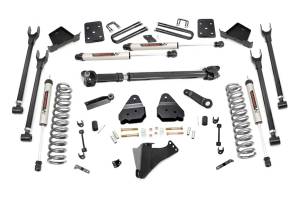 Rough Country - Rough Country Suspension Lift Kit w/Shocks 6 in. 4-Link w/V2 Monotube Shocks Incl. Factory Rear Overload Springs 4 in. Axle Diameter Front Driveshaft - 50871 - Image 2