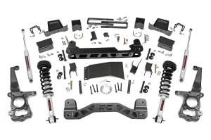 Rough Country - Rough Country Suspension Lift Kit 6 in. Lifted Knuckles Drop Brackets Sway-Bar Brake Line Drive Shaft Spacer 1/4 in. Thick Plate Steel Fabricated Blocks Includes N3 Shocks - 55731 - Image 2